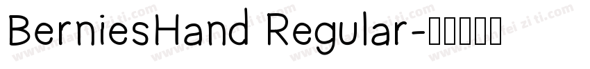 BerniesHand Regular字体转换